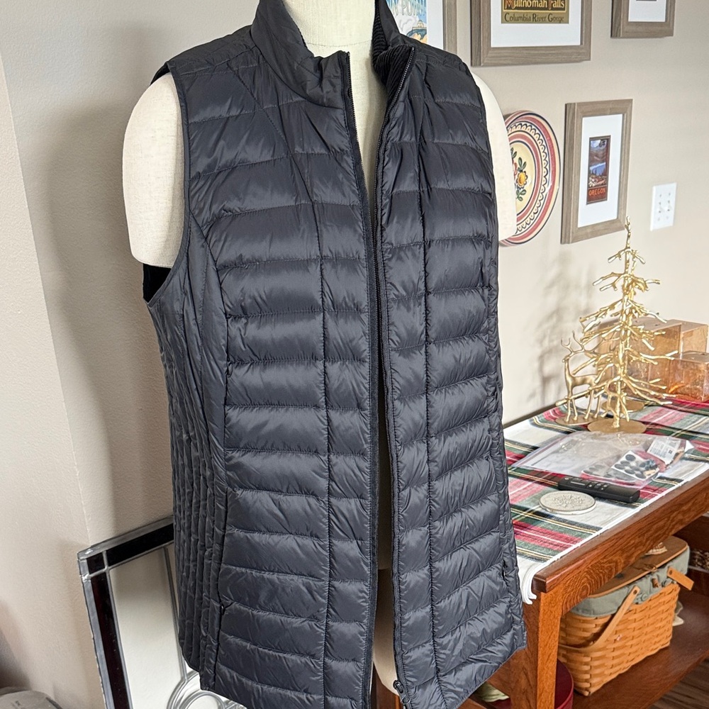 J. Jill Black Quilted Vest